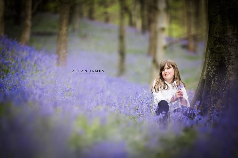 Bluebells children's photographer Outdoors bridgend porthcawl outdoors