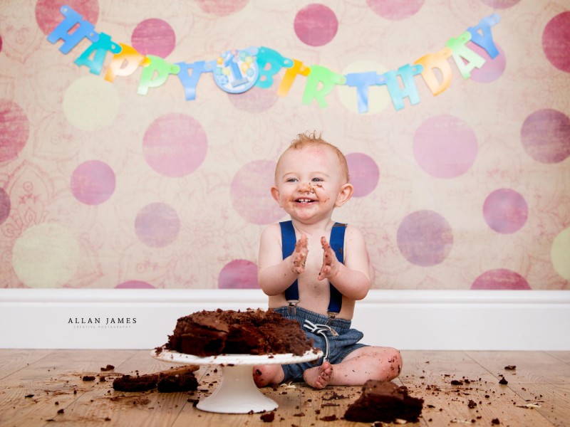 Cake Smash Photographer Porthcawl Bridgend South Wales Allan James