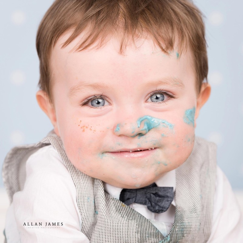 Cake Smash headshot photography Allan James Bridgend South Wales